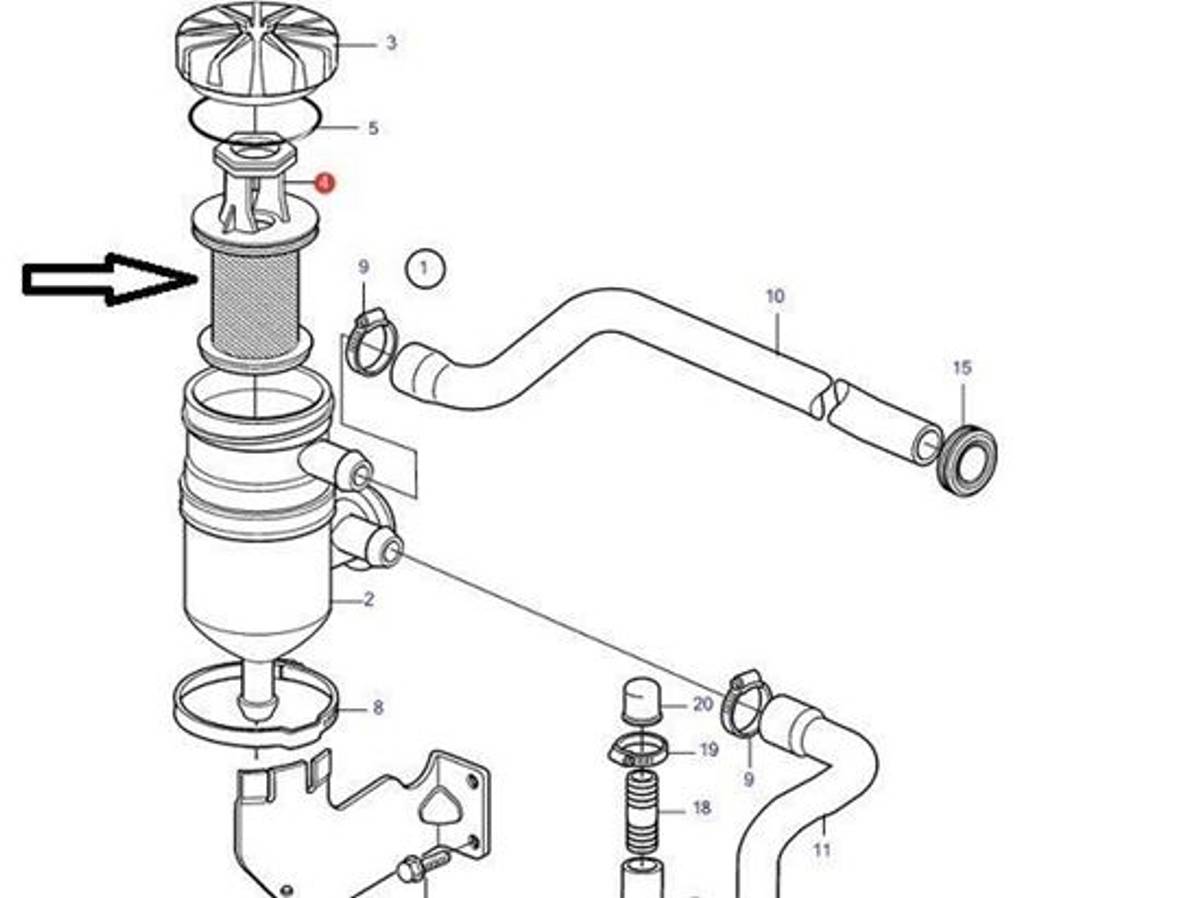 Volvo Penta 3584145 veivhusfilter