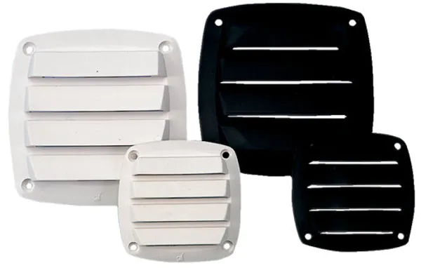 Hovedbilde Ventilasjonsrist 85x85mm sort PVC