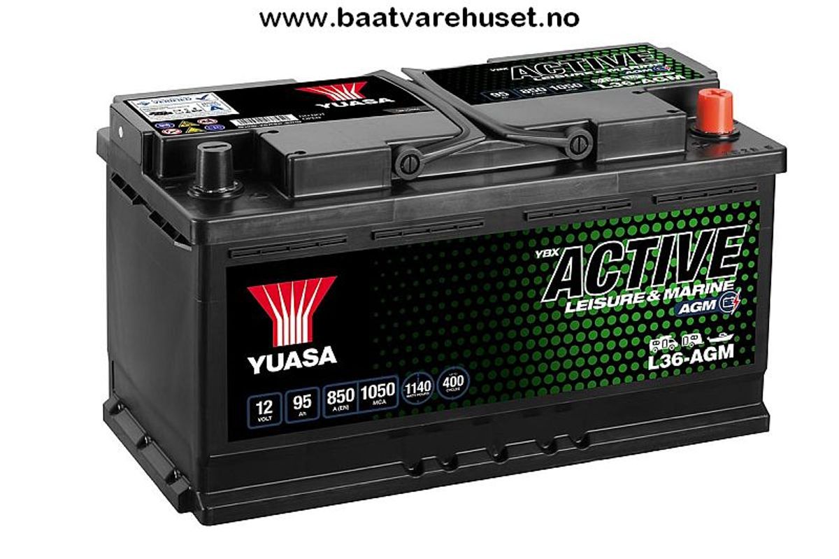 Yuasa Active L36-AGM 12V-95Ah 850CCA/ 1050MCA